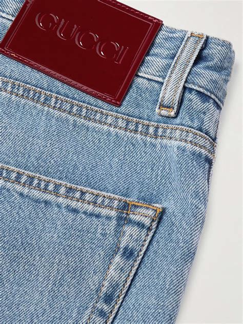 gucci jeans uomo fiori|gucci tapered jeans.